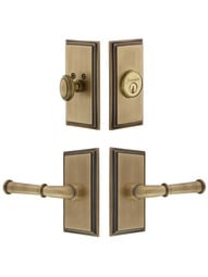 Grandeur Carre Entry Door Set with Georgetown Levers